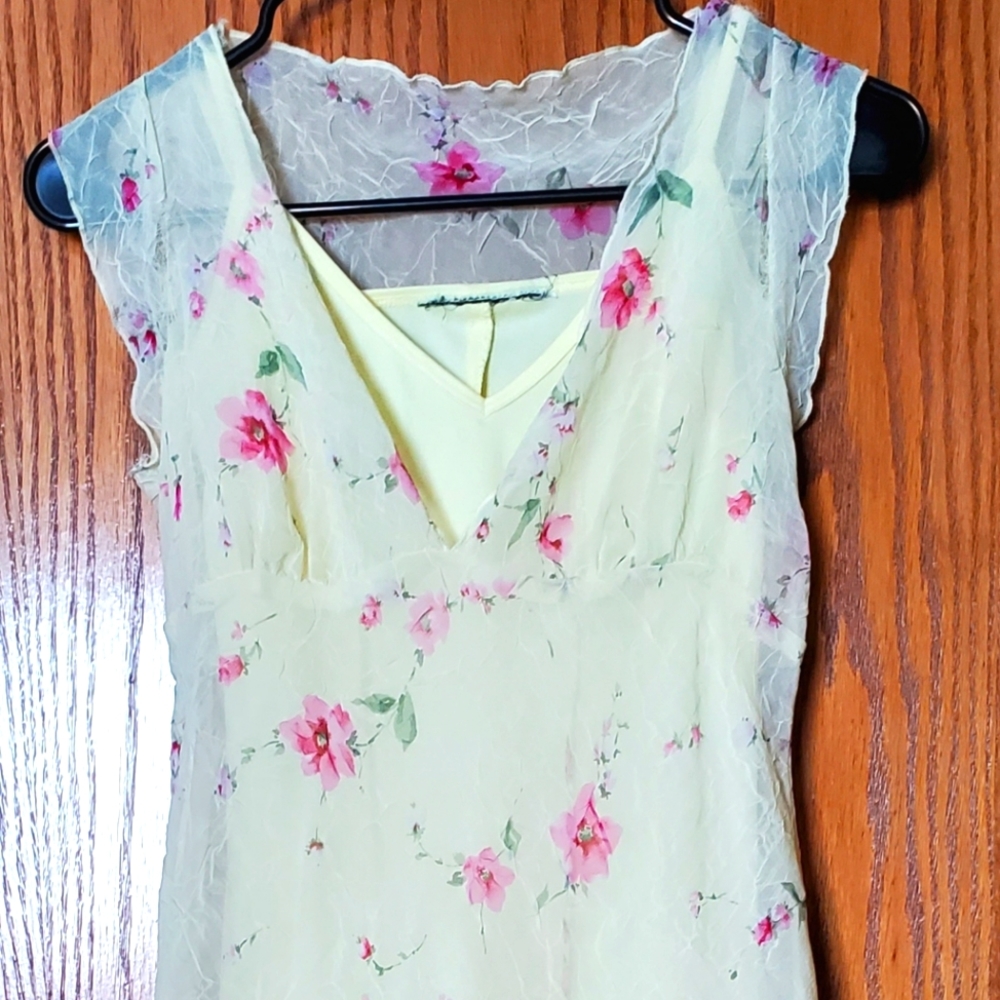 Yellow Floral Girls Dress